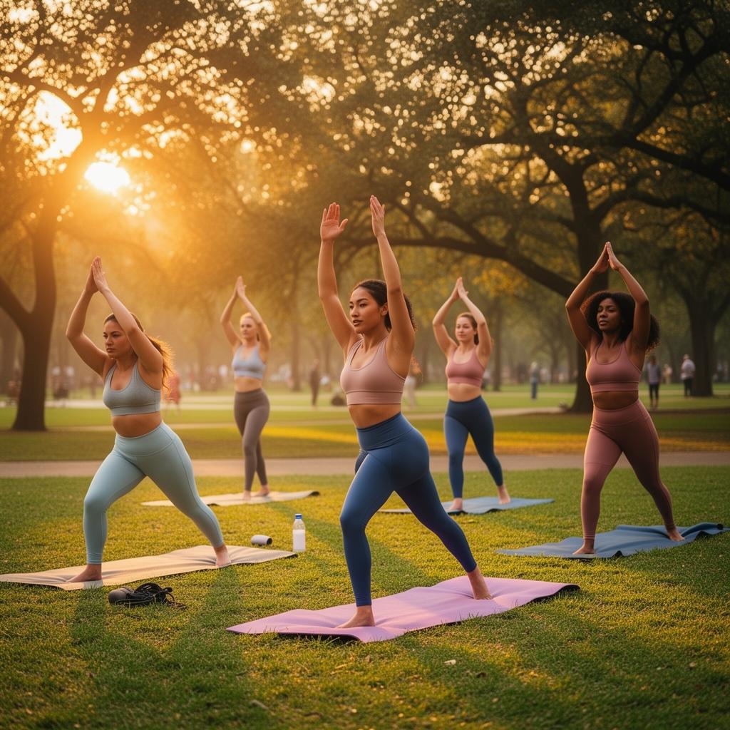 Women gathered outdoors in Phoenix at a wellness community meetup